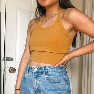 Mustard halter top
